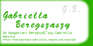 gabriella beregszaszy business card